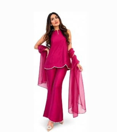 Women's Rayon Printed Kurta Set with Dupatta Kurti with Pants Ethnic Traditional Outfit