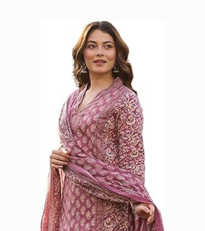 Women’s Cotton Printed Kurta Set with Pants & Dupatta