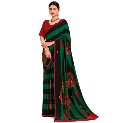 Women's Pure Soft Silk Saree With Blouse Piece For Wedding
