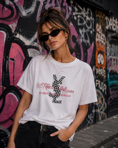White Butterfly Graphic T-Shirt